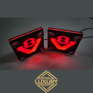 3D LED V8 windshield advertisement 140x140mm (1 pair)