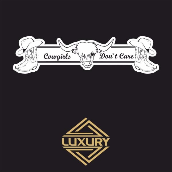 LED "cowgirls don't care" decoration 1000x200mm