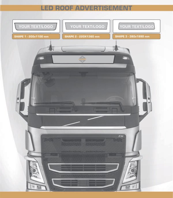 Truck roof LED advertisement V