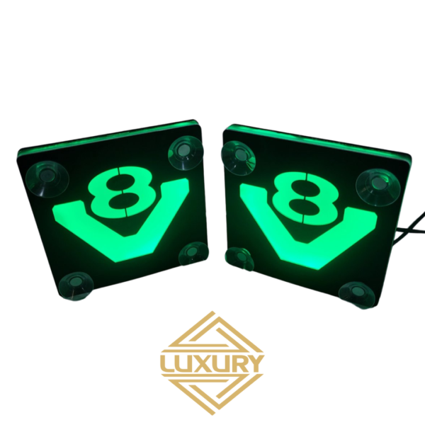 3D LED V8 windshield advertisement 140x140mm (1 pair) - Image 4