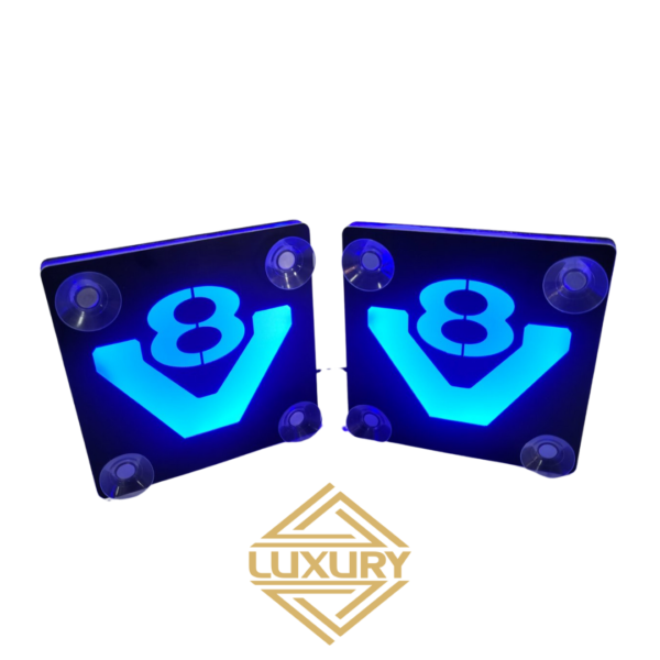 3D LED V8 windshield advertisement 140x140mm (1 pair) - Image 5