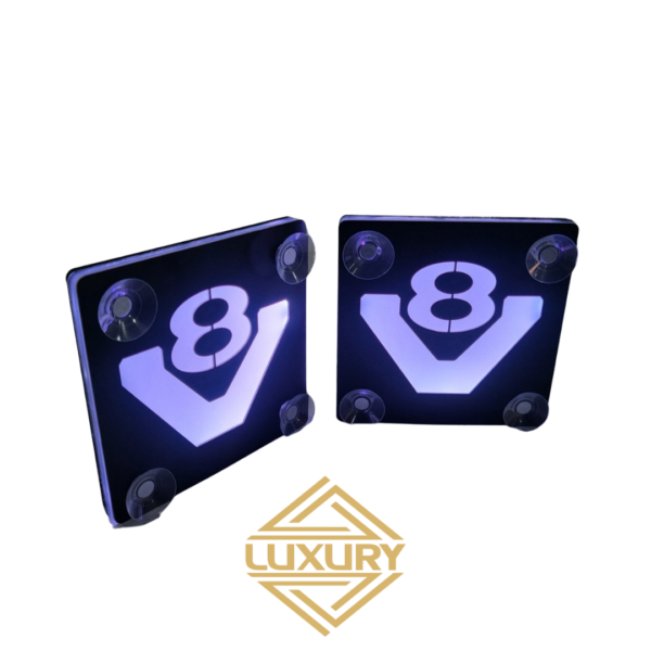 3D LED V8 windshield advertisement 140x140mm (1 pair) - Image 6