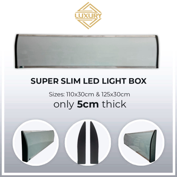 Super slim roof LED box length 125cm (depth 5cm)
