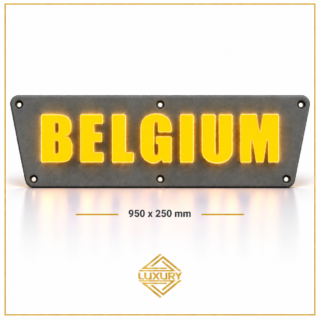 3D LED "BELGIUM" decoration 950x250mm with alcantara background