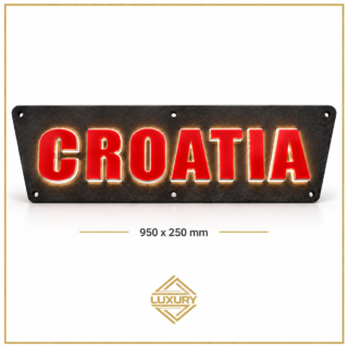 3D LED "CROATIA" decoration 950x250mm with alcantara background