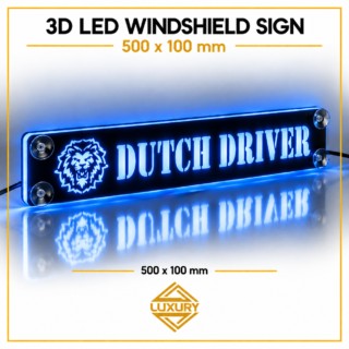 3D LED windshield "DUTCH DRIVER" decoration 500x100mm