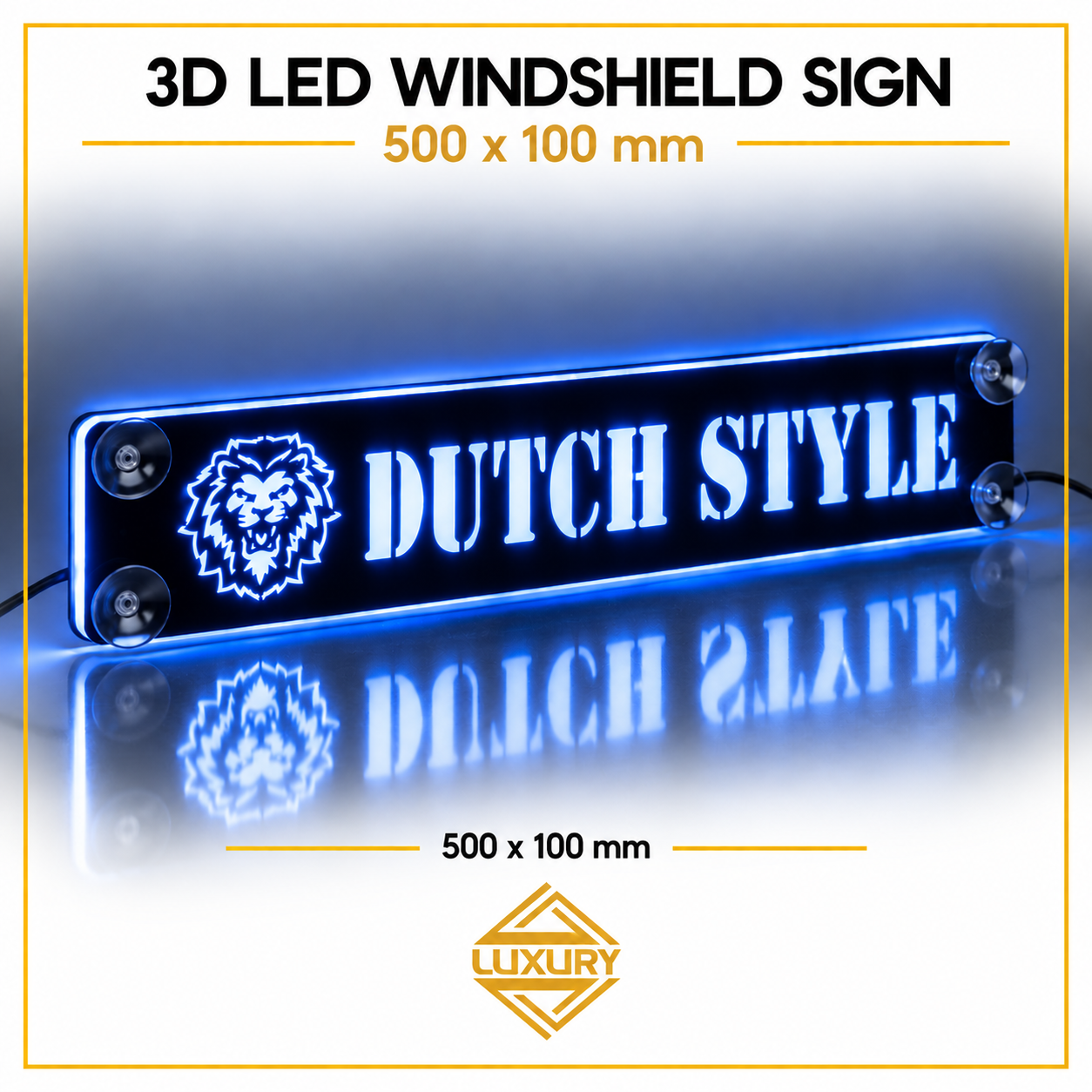 3D LED windshield "DUTCH STYLE" decoration 500x100mm