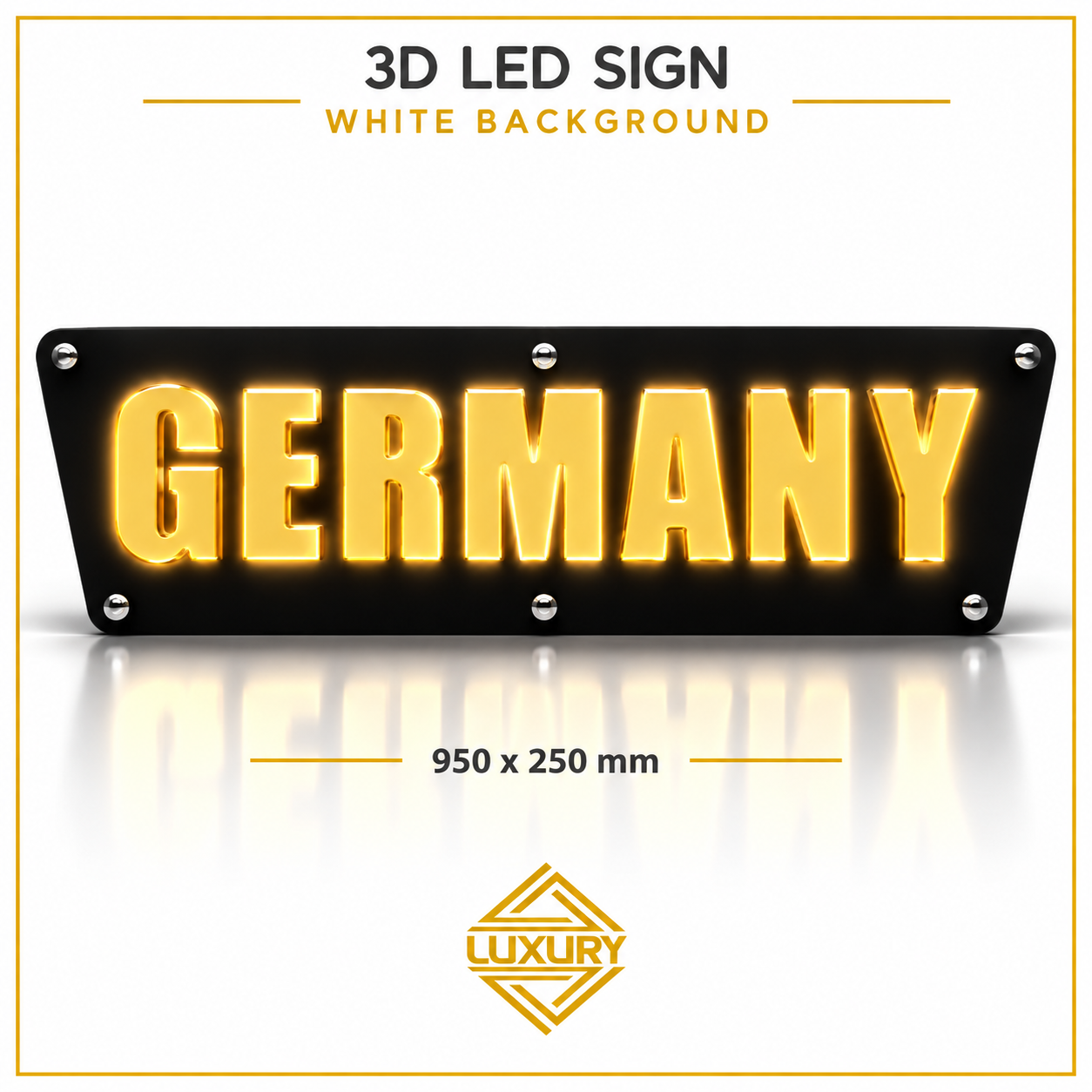 3D LED "GERMANY" decoration 950x250mm
