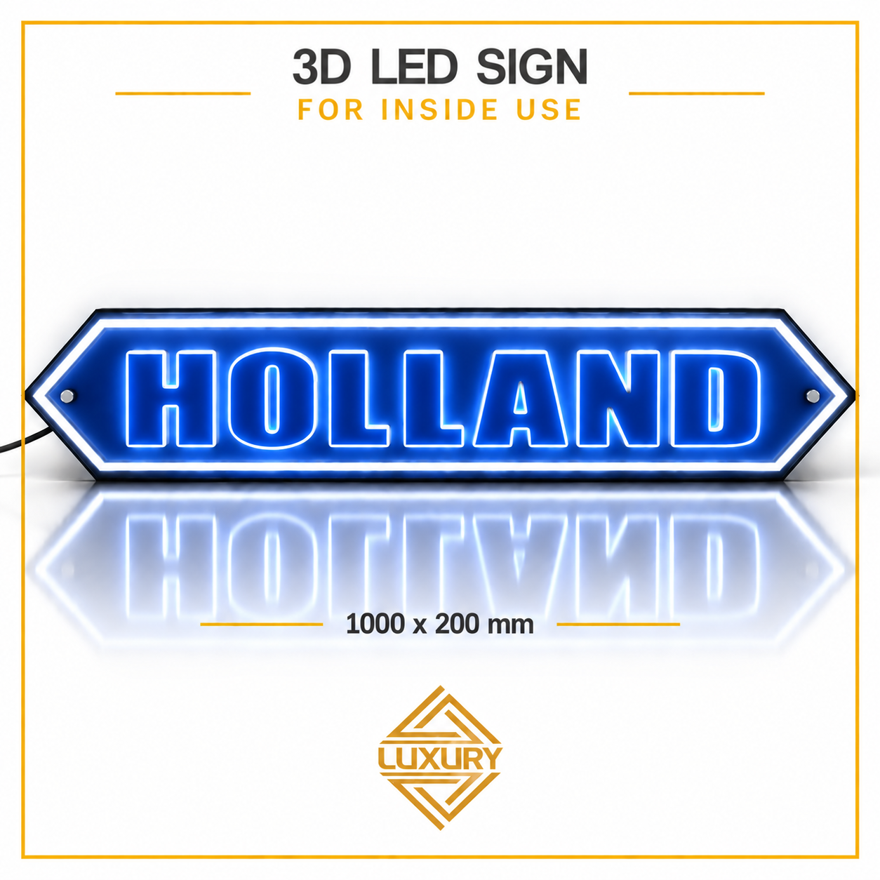 3D LED "HOLLAND" decoration 1000x200mm for inside use - Image 2