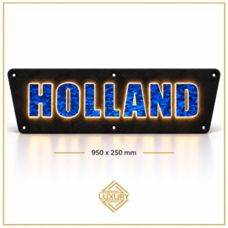 3D LED "HOLLAND" decoration 950x250mm with alcantara background