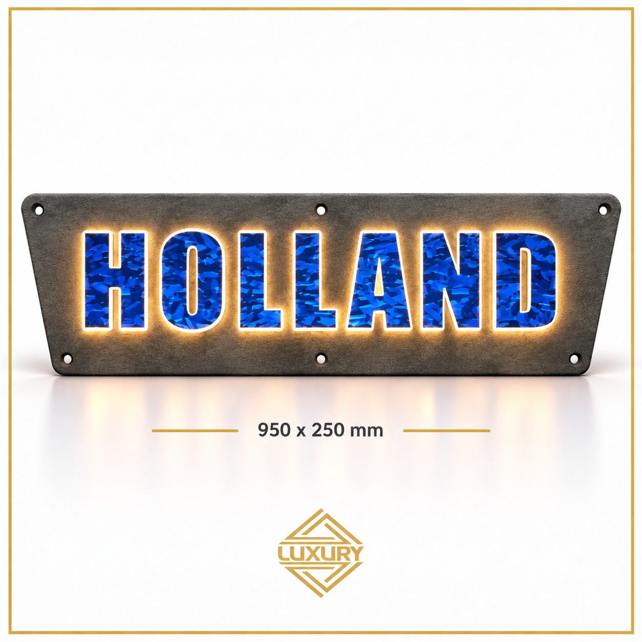 3D LED "HOLLAND" decoration 950x250mm with alcantara background - Image 4