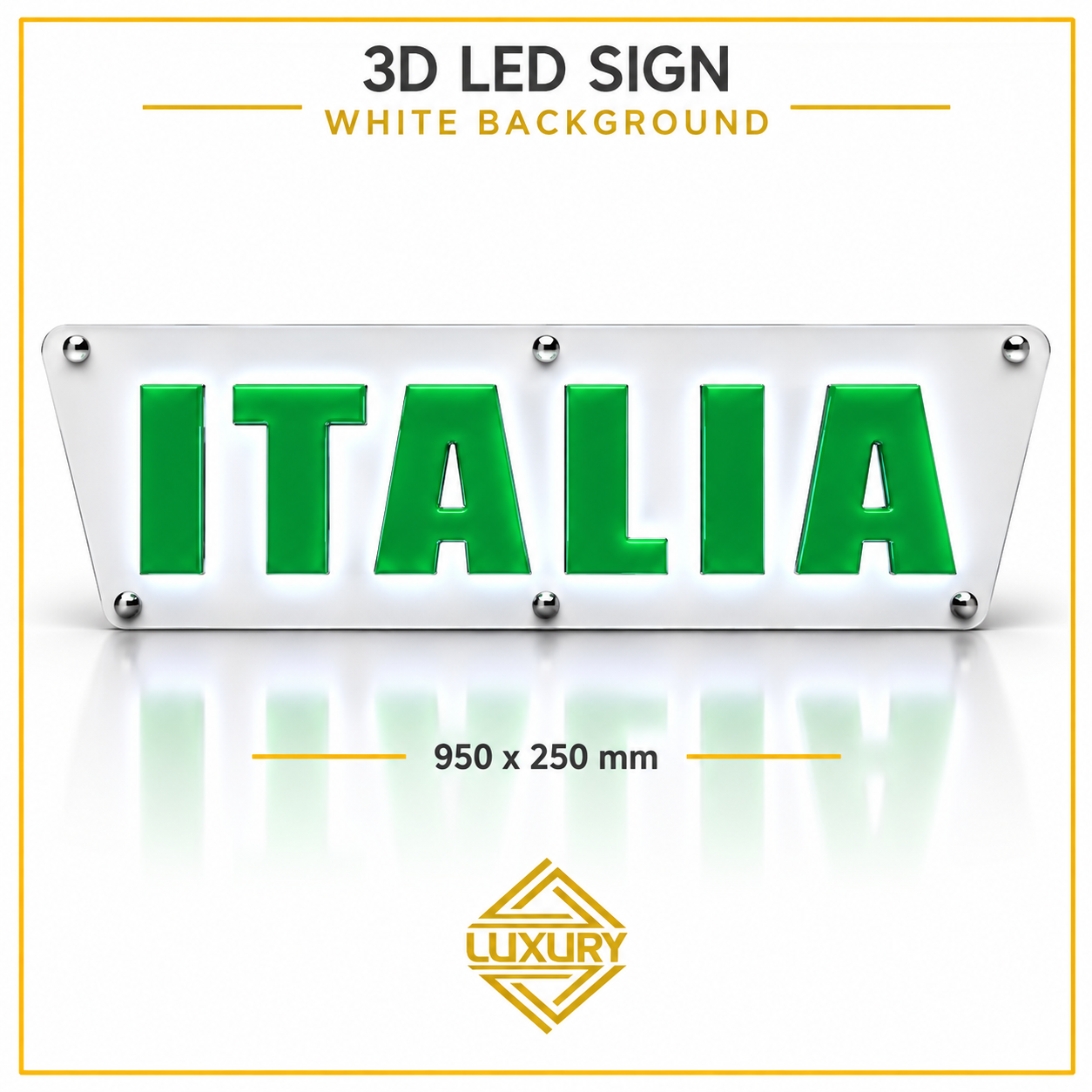3D LED "ITALIA" decoration 950x250mm