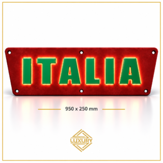 3D LED "ITALIA" decoration 950x250mm with alcantara background