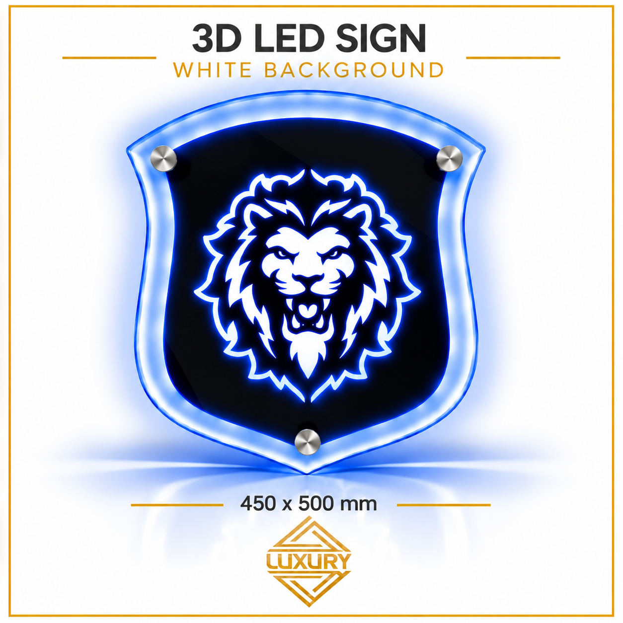 3D LED "LION" decoration 450x500mm