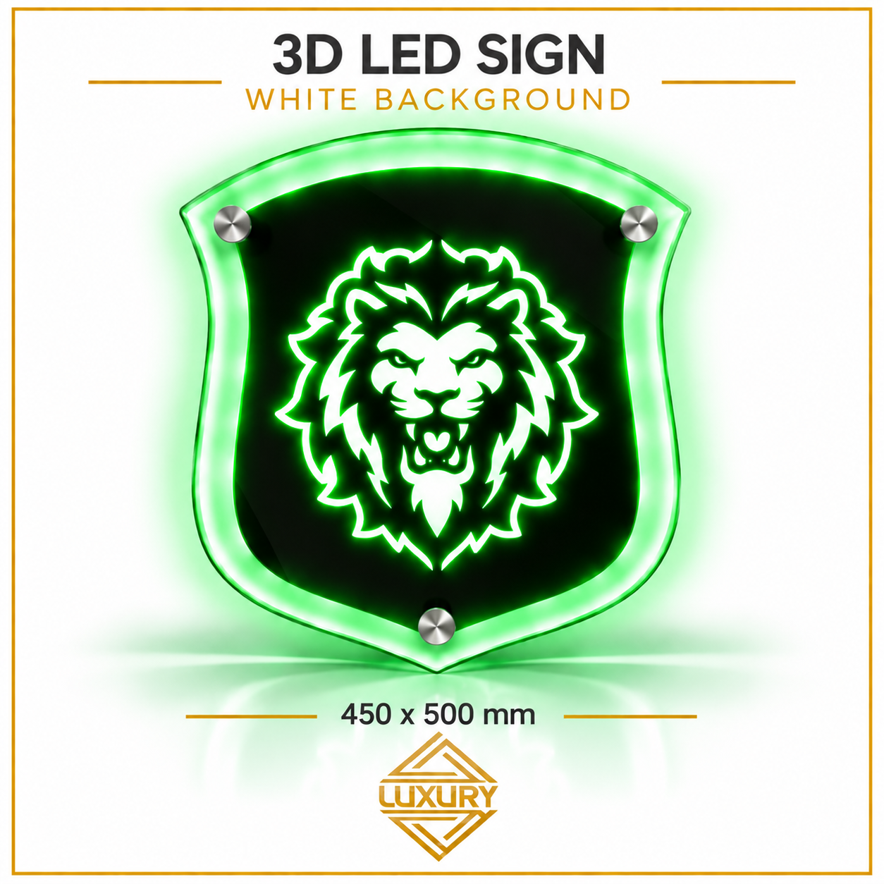 3D LED "LION" decoration 450x500mm - Image 3