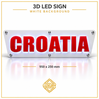 3D LED "CROATIA" decoration 950x250mm