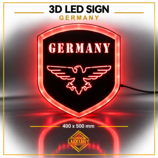 3D LED "GERMANY & EAGLE" decoration 400x500mm