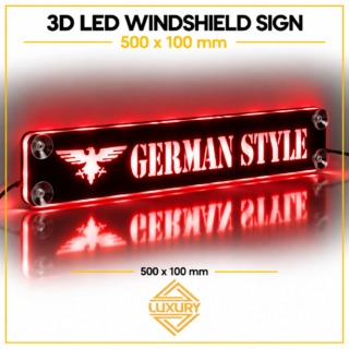 3D LED windshield "GERMAN STYLE" decoration 500x100mm