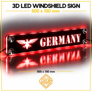 3D LED windshield "GERMANY" decoration 500x100mm