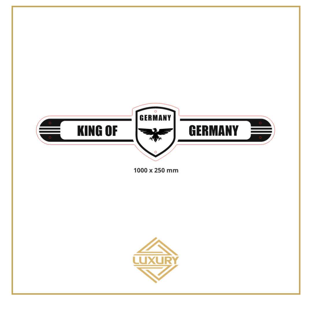 Mirror LED "KING OF GERMANY" decoration 1000x250mm