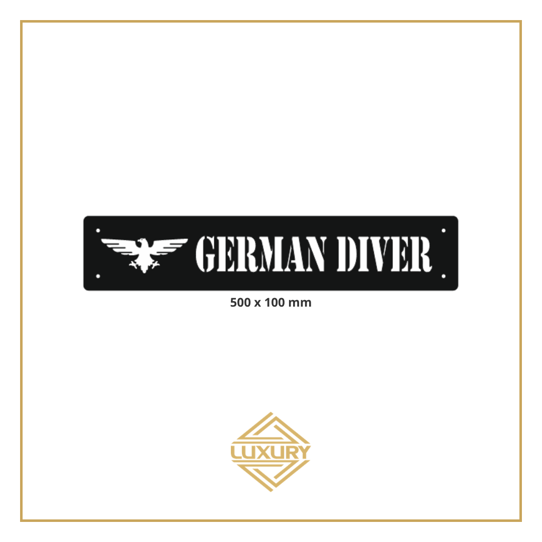 3D LED windshield "GERMAN DRIVER" decoration 500x100mm