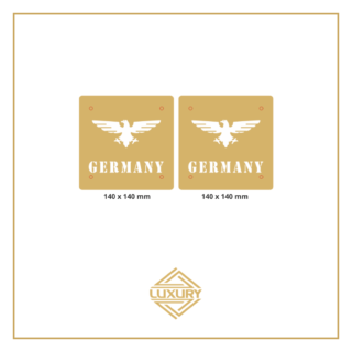 3D LED "GERMANY" windshield decoration 140x140mm (1 pair)