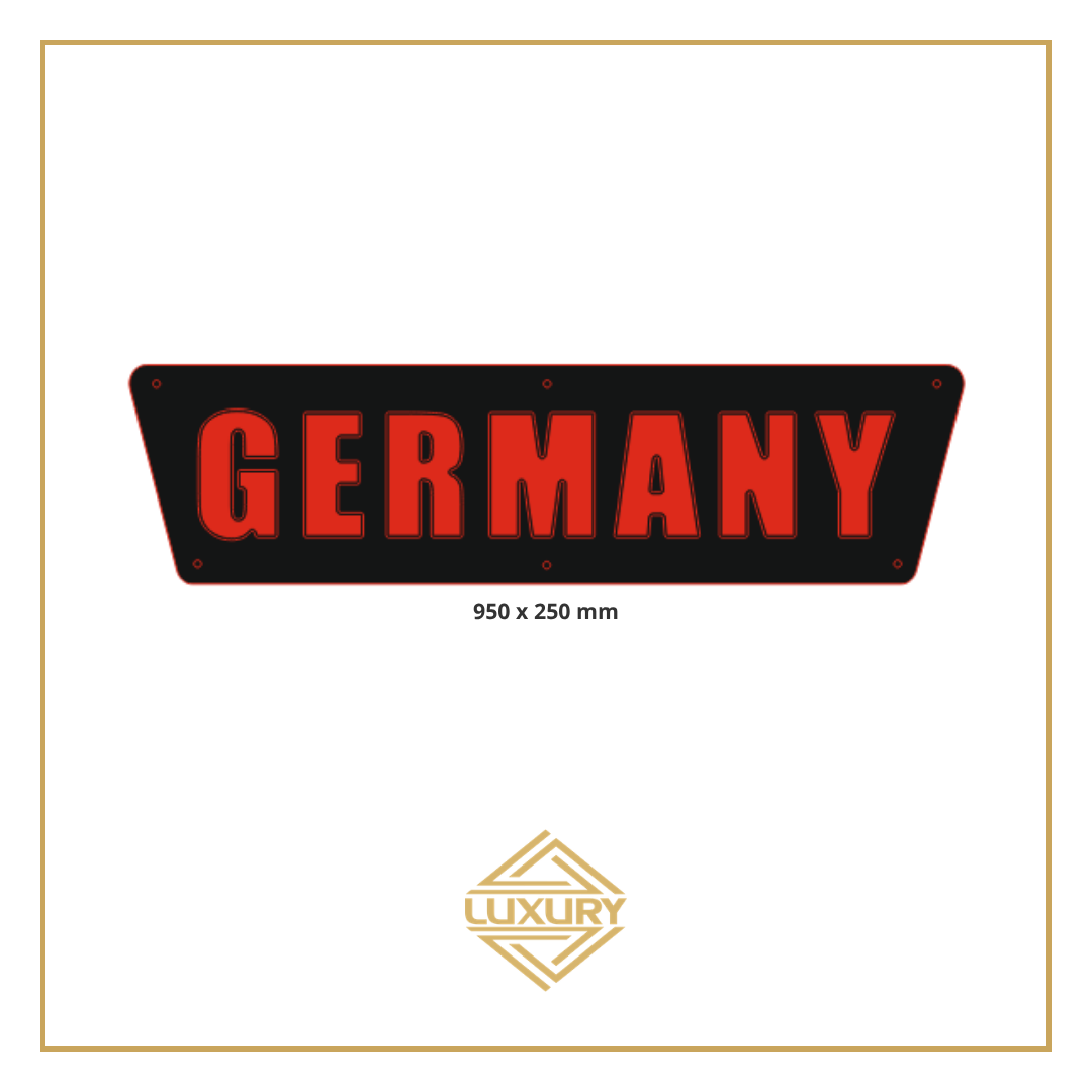 3D LED "GERMANY" decoration 950x250mm with alcantara background