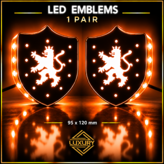 LED "BELGIUM LION" emblems - 1 pair (100% waterproof)