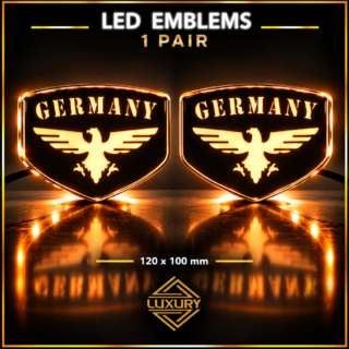 LED "GERMANY & EAGLE" emblems - 1 pair (100% waterproof)