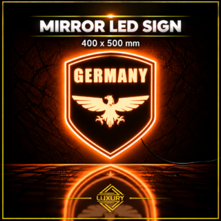Mirror LED "GERMANY & EAGLE" decoration 400x500mm
