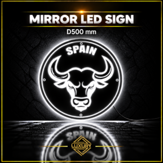 Mirror LED "SPAIN & BULL" decoration D500mm