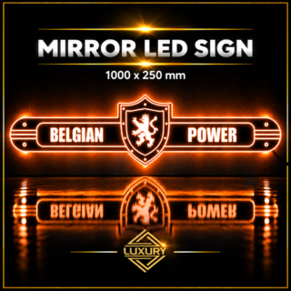 Mirror LED "BELGIAN POWER" decoration 1000x250mm