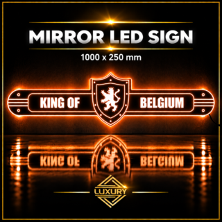Mirror LED "KING OF BELGIUM" decoration 1000x250mm