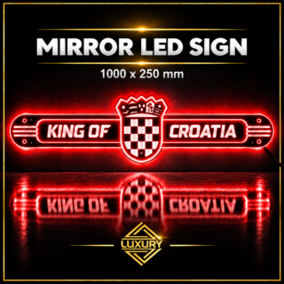 Mirror LED "KING OF CROATIA" decoration 1000x250mm