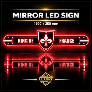 Mirror LED "FLEUR-DE-LIS & KING OF FRANCE" decoration 1000x250mm
