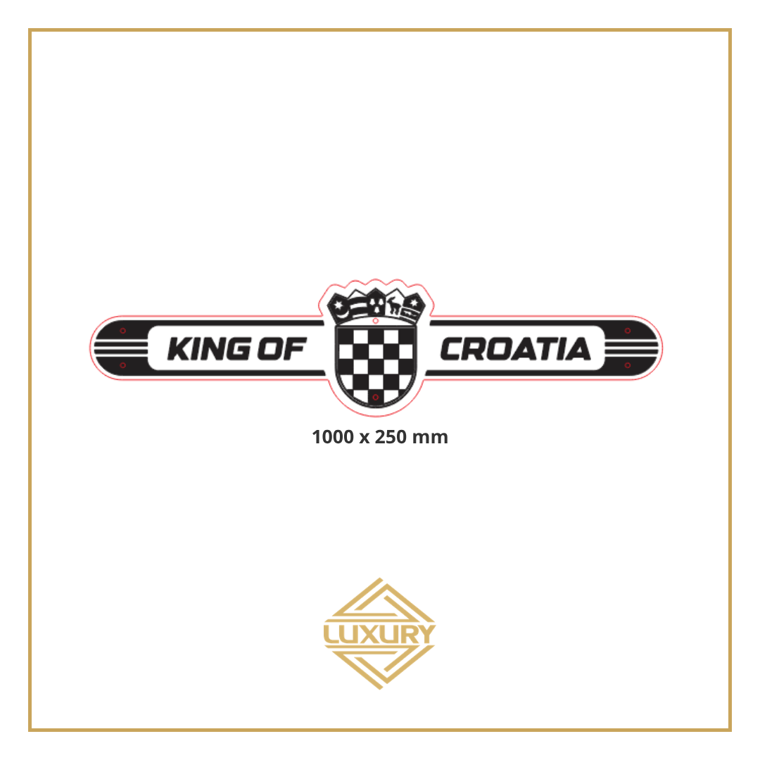 Mirror LED "KING OF CROATIA" decoration 1000x250mm