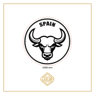 Mirror LED "SPAIN & BULL" decoration D500mm