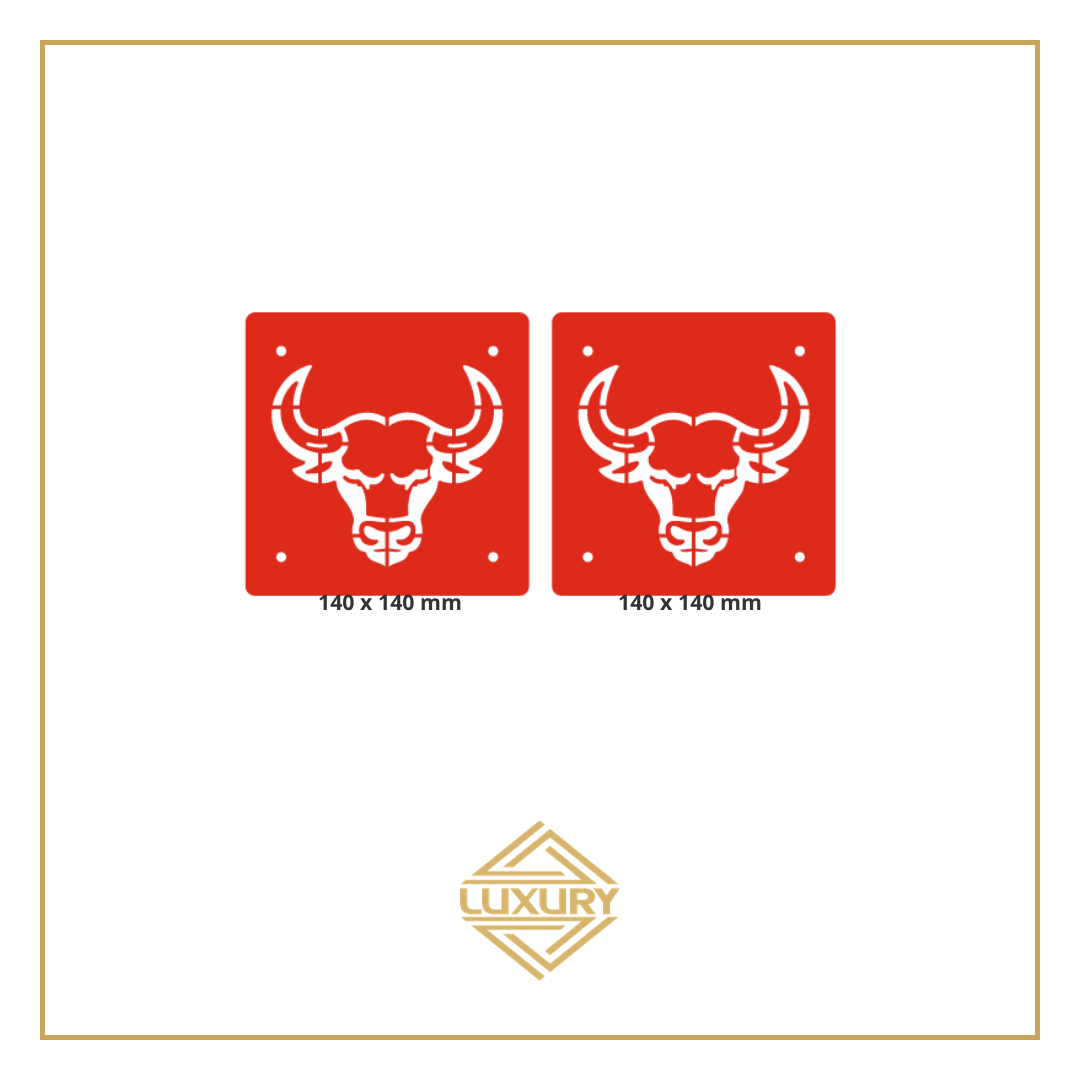 3D LED "BULL" windshield decoration 140x140mm (1 pair)