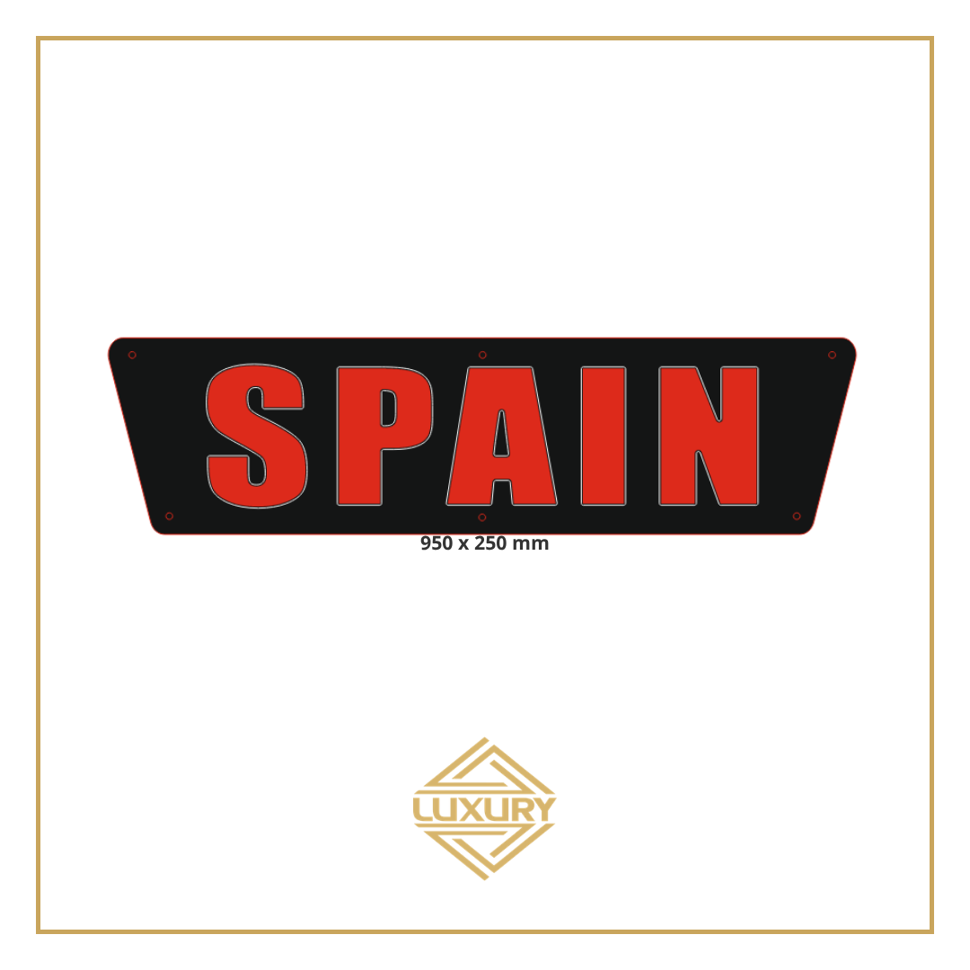 3D LED "SPAIN" decoration 950x250mm with alcantara background