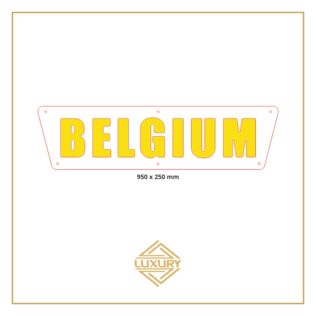 3D LED "BELGIUM" decoration 950x250mm