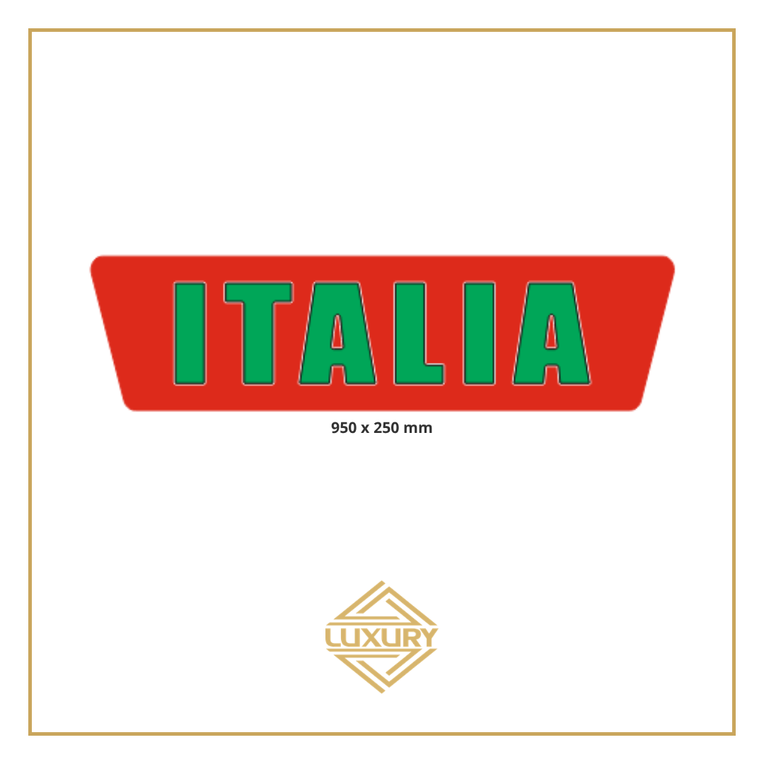 3D LED "ITALIA" decoration 950x250mm with alcantara background