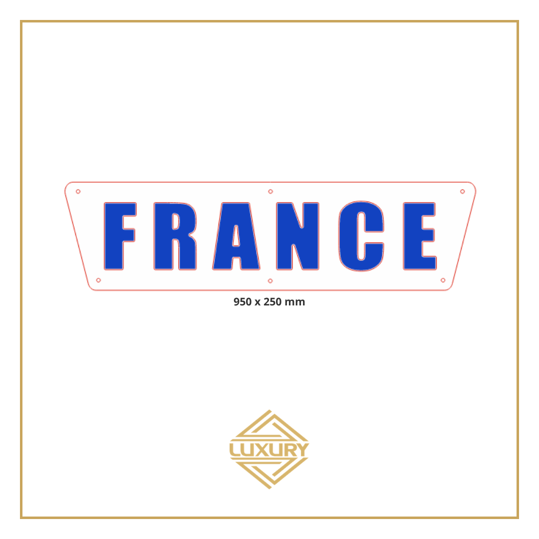 3D LED "FRANCE" decoration 950x250mm