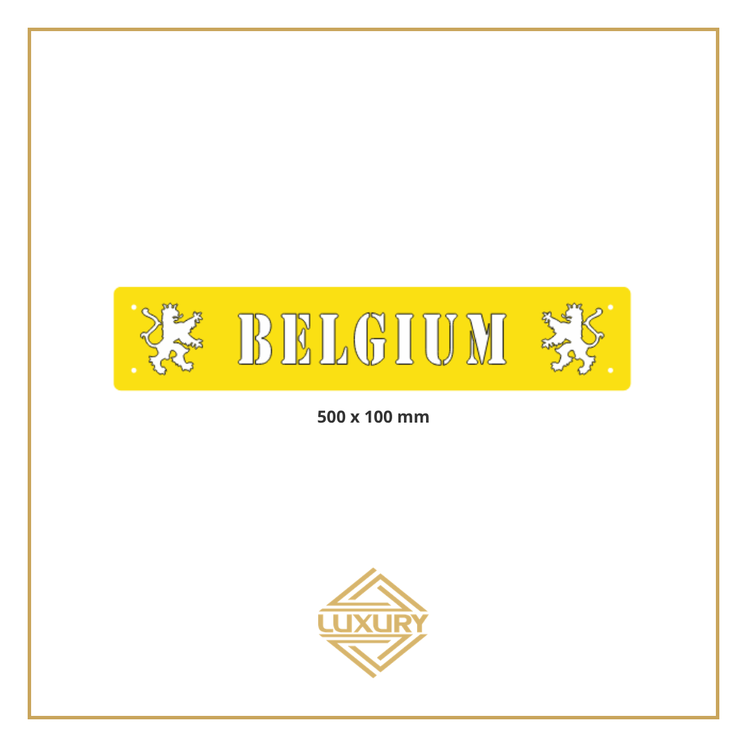 3D LED windshield "BELGIUM" decoration 500x100mm