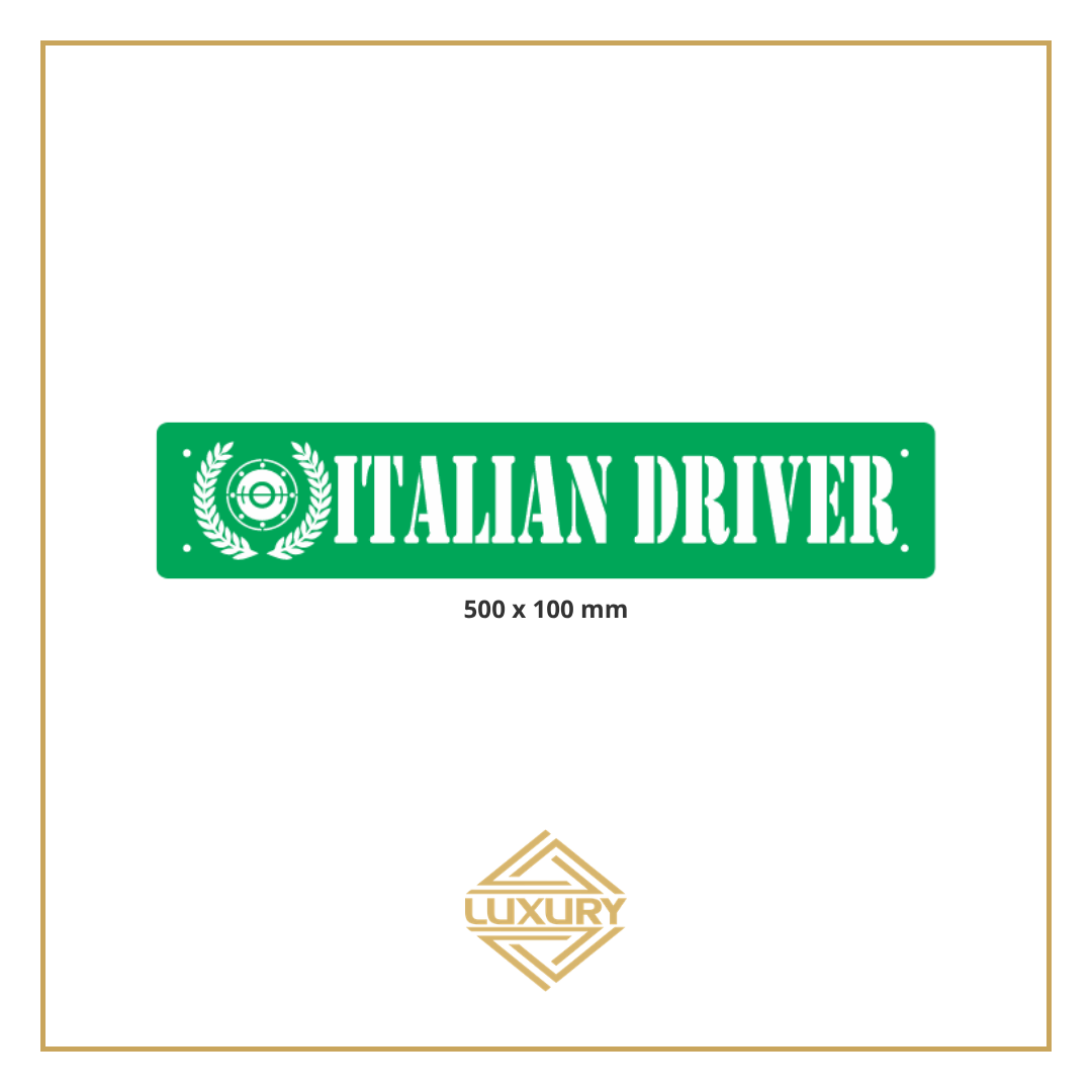3D LED windshield "ITALIAN DRIVER" decoration 500x100mm