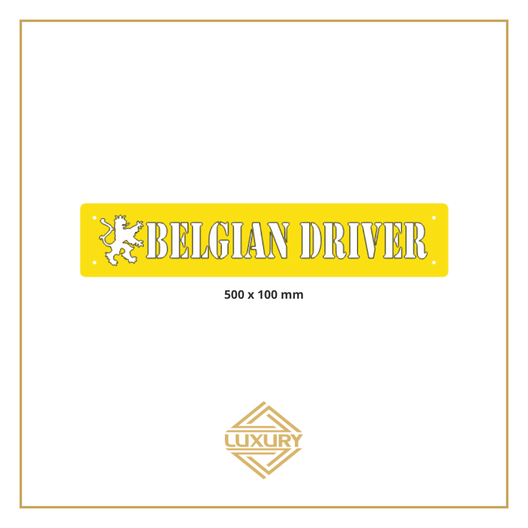 3D LED windshield "BELGIAN DRIVER" decoration 500x100mm
