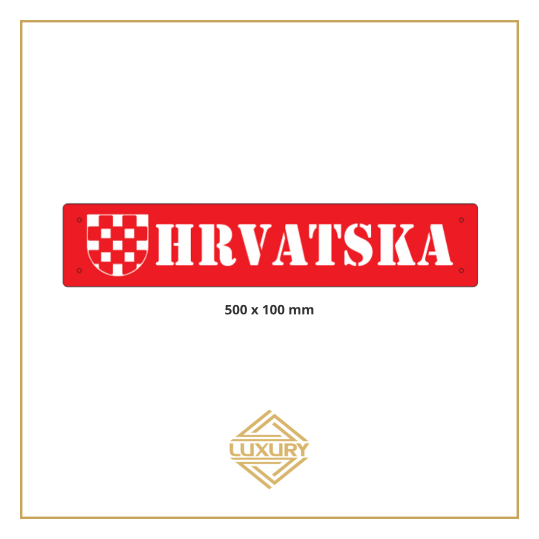 3D LED windshield "HRVATSKA" decoration 500x100mm