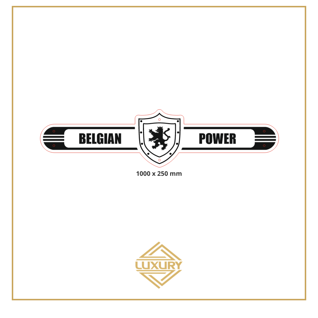Mirror LED "BELGIAN POWER" decoration 1000x250mm