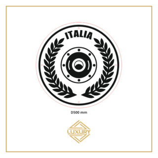 Mirror LED "ITALIA SHIELD & LAUREL WREATH" decoration D500mm