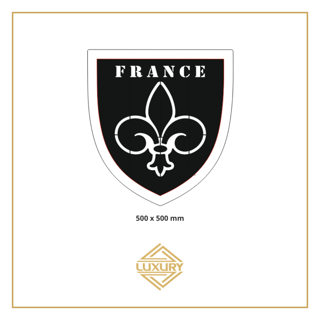 3D LED "FRANCE" decoration 500x500mm