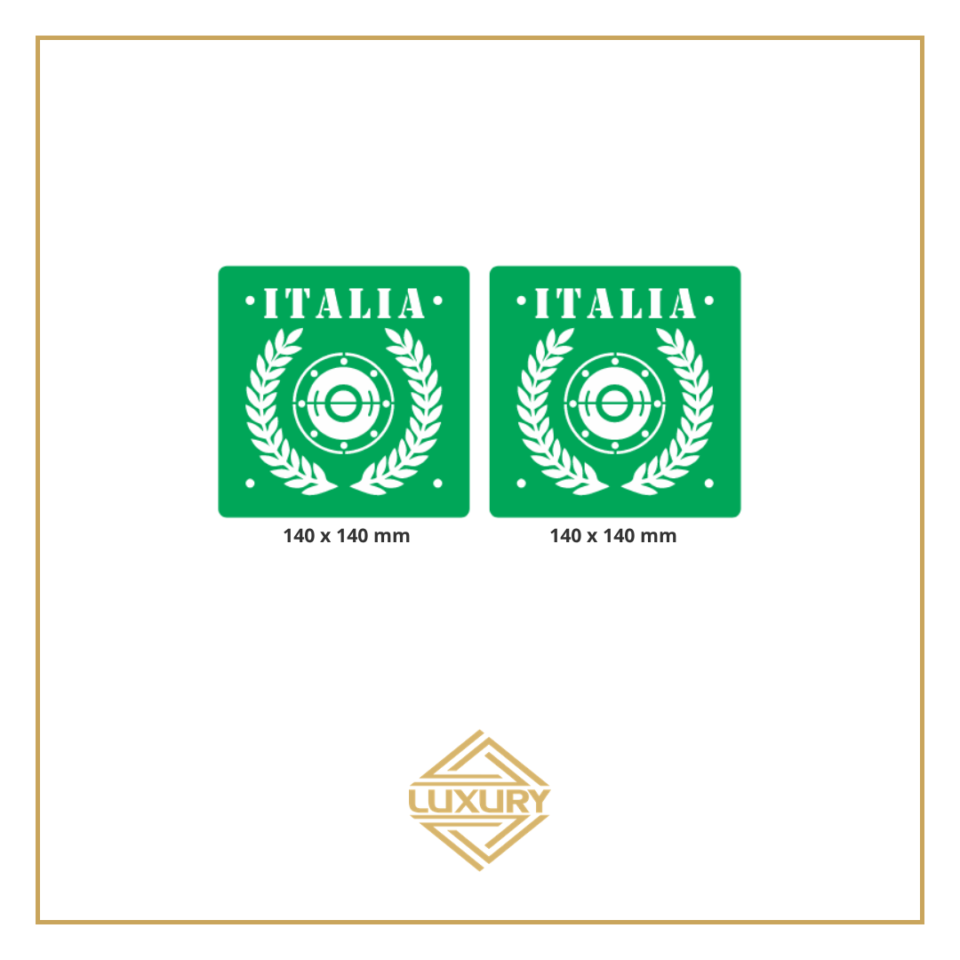 3D LED "ITALIA" windshield decoration 140x140mm (1 pair)